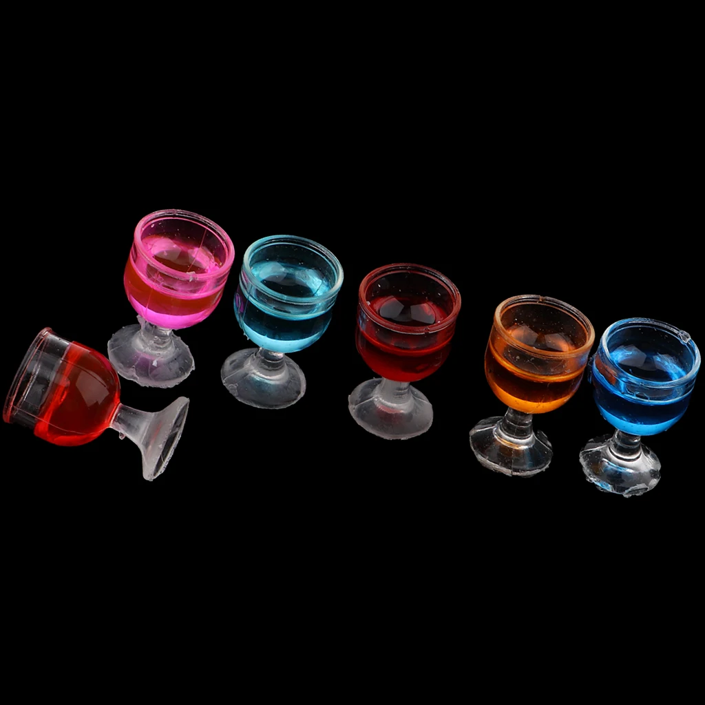 

6 Pieces Miniature Cocktail Glasses Party Kitchen Drinks Bar Items for 1/12