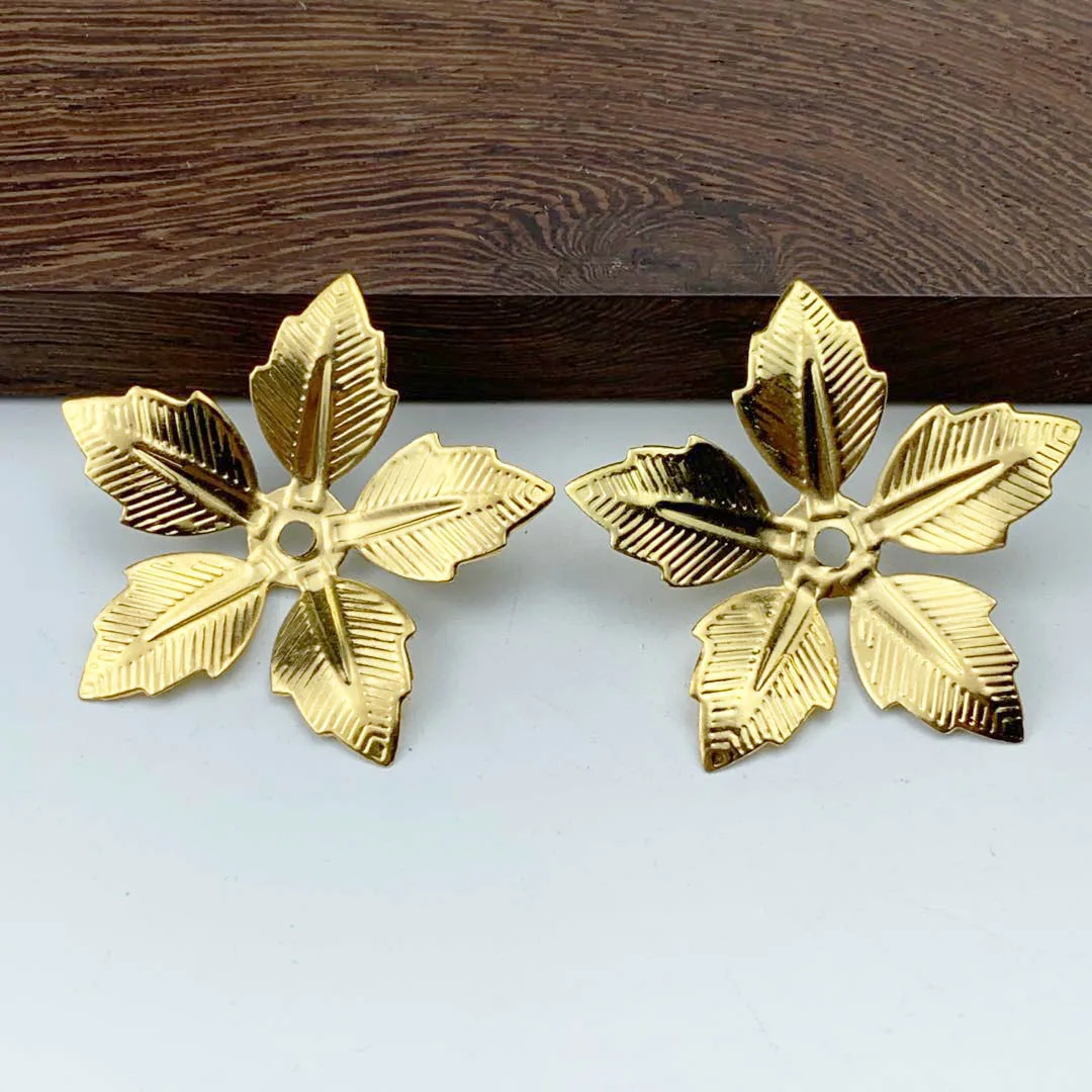 20 шт./лот 43мм Золотой цвет/родий/античная бронза Металлическая филейная филигранная насечка для создания украшений волос