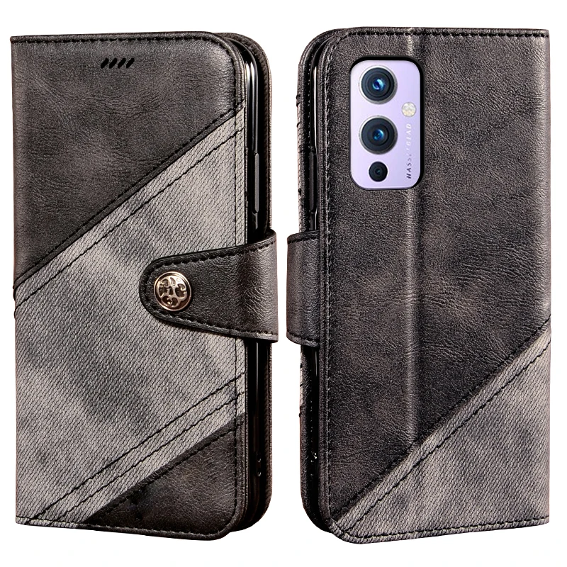 

Чехол-книжка для OnePlus 9 Pro, кожаный, противоударный