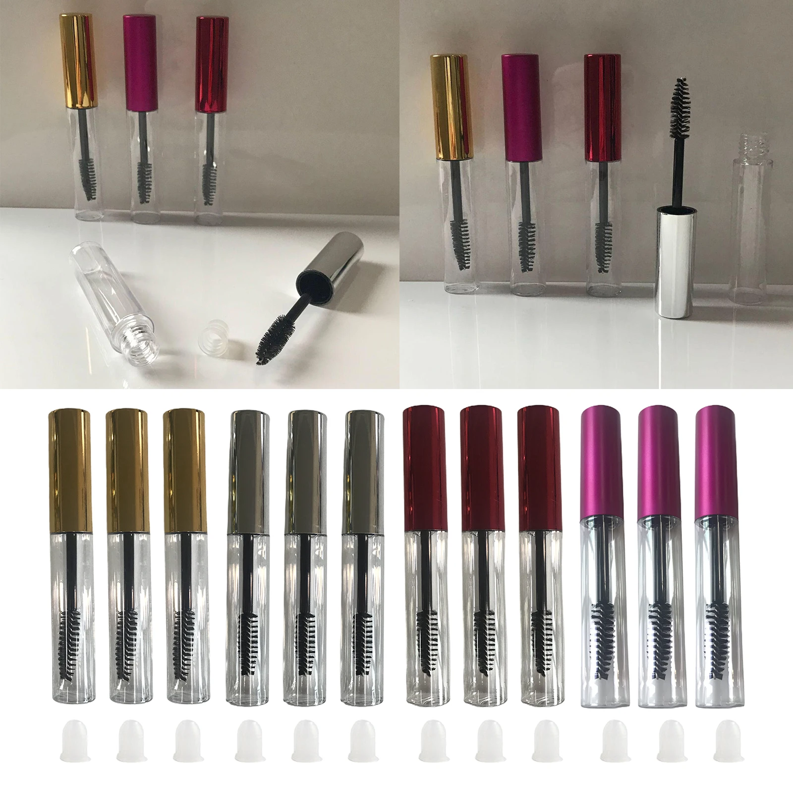 

3 шт. 10 мл пустые бутылки для туши с палочкой многоразовая пустая Тушь тубус палочка для ресниц контейнер бутылка DIY тушь для ресниц Containe