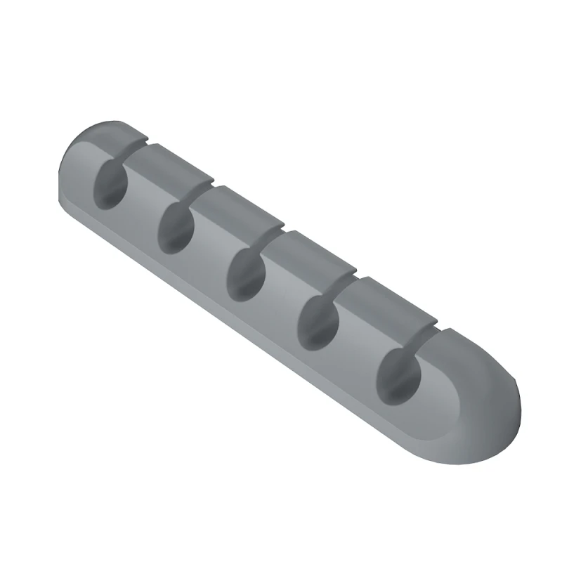 5 holes gray Essager Кабельный органайзер USB Кабельный Держатель мышь наушники зарядное устройство шнур протектор стол зажим для намотки офис управление - Цвет: 5 holes gray