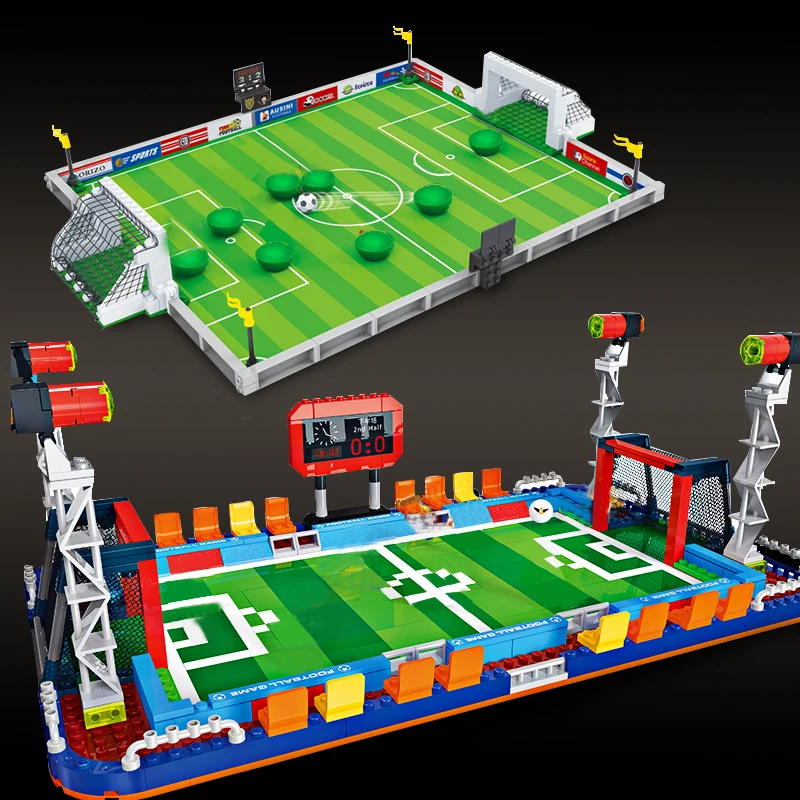Городские футбольные поля фигуры модель строительные блоки Германия Бразилия