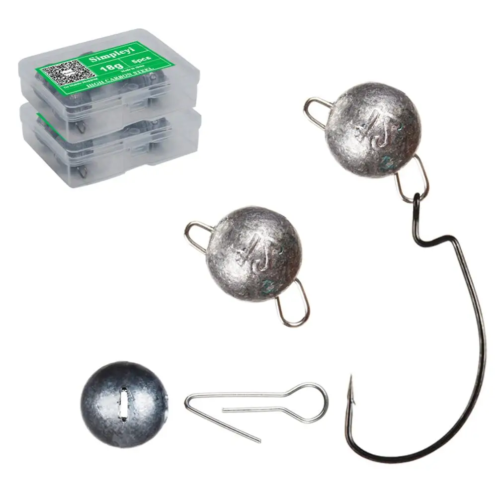 5 шт./кор. рыболовный грузик из свинца Вес 4g 18 г грузила джиг крюк разъем Quick Release