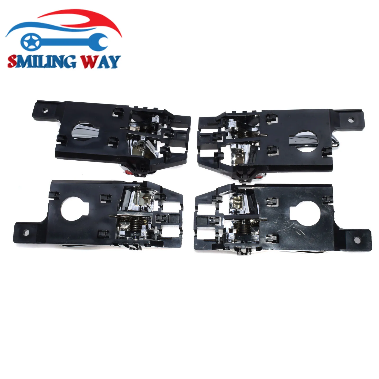 Хромированная черная внешняя и внутренняя дверная ручка 8 шт. передняя задняя