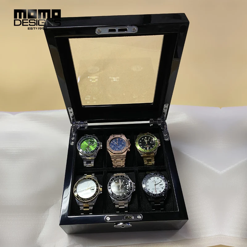 Деревянная коробка для хранения часов 12 подставка под часы деревянное с черной