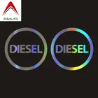 Aliauto 2 X модные автомобильные Стикеры, дизельные автомобили, мотоциклы, Стайлинг, крышка топливного бака, лазерная виниловая наклейка, водонепроницаемая, 10 см х 10 см