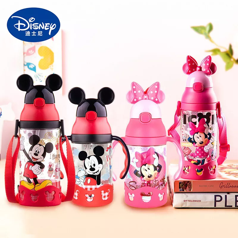 Disney Minnie Mickey Mouse Cups Cartoon Plastic Solid Feedin