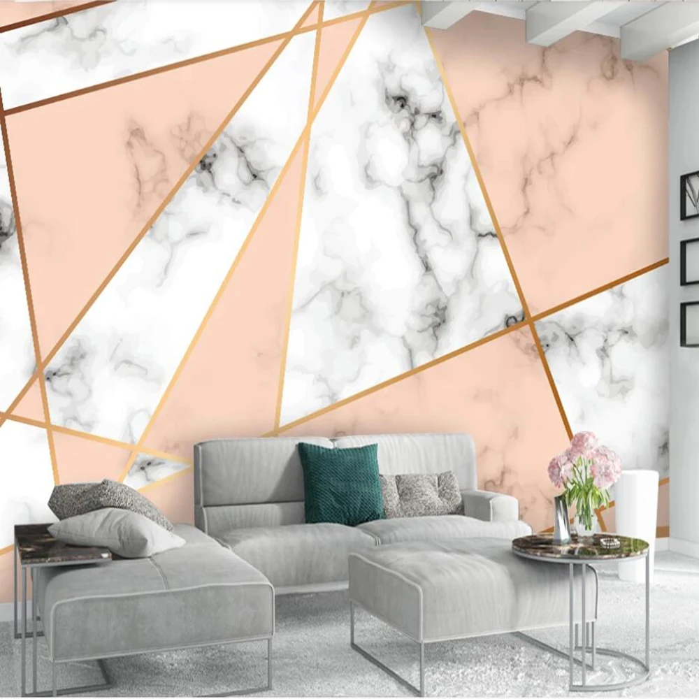 Milofi на заказ большие 3D обои настенные современный минималист джаз белый мрамор