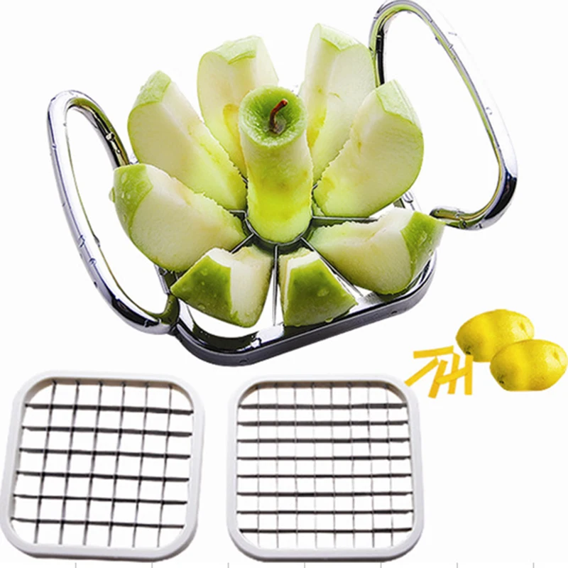 

Fruit Divider Five-In-One Fruit Cut Stainless Steel Apples Cut Fruit Cut Multi-Use French Fries Cut Potato Cut TS2