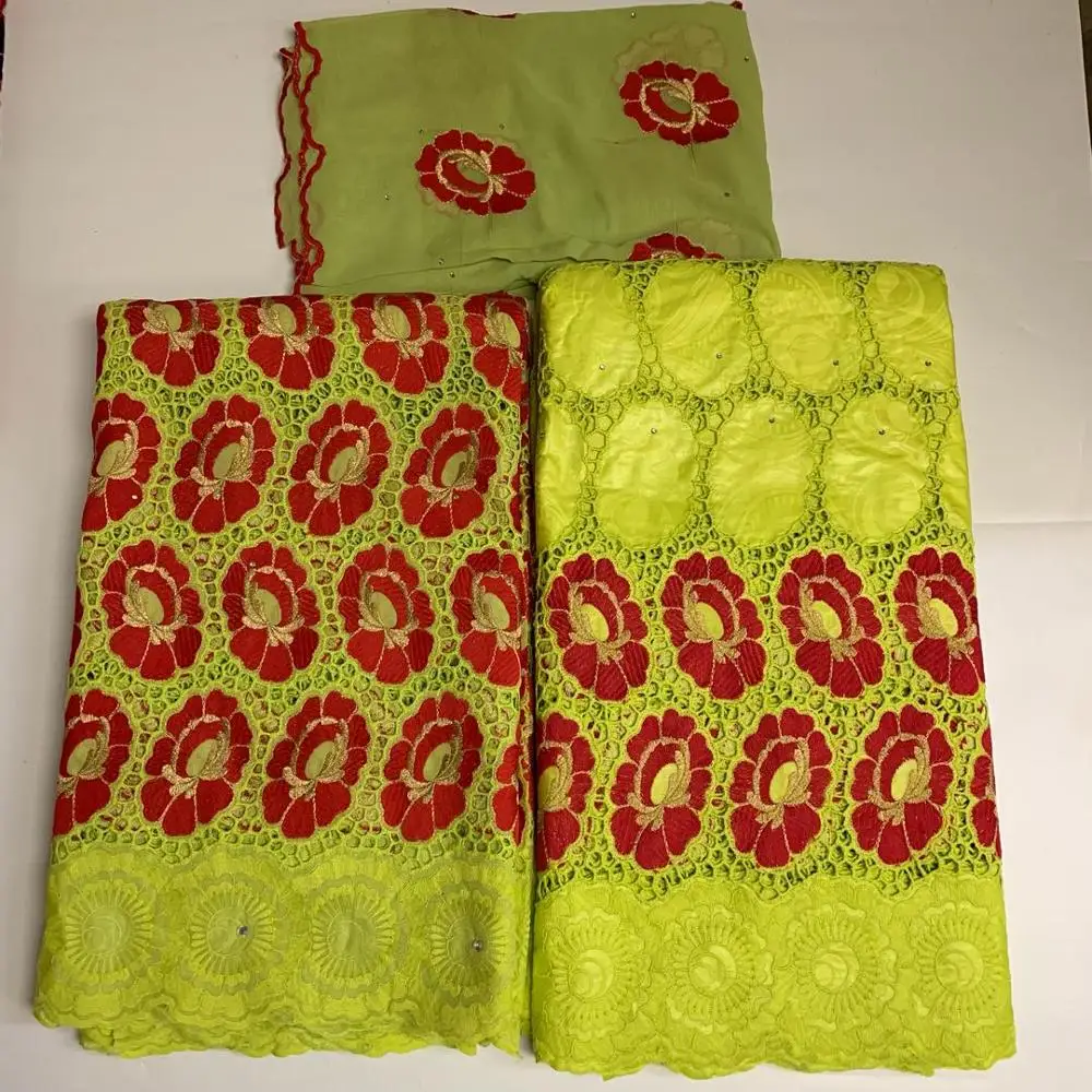 

Skin friendly 7 Yards Top Class cotton Lace very Soft African Cord Fabric Neat Embroidery Nigerian Ghana Dubai Celebration Wear