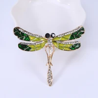 beadsland alloy inlaid rhinestone brooch dragonfly modeling fashionable high end clothing accessories pin woman gift mm 984