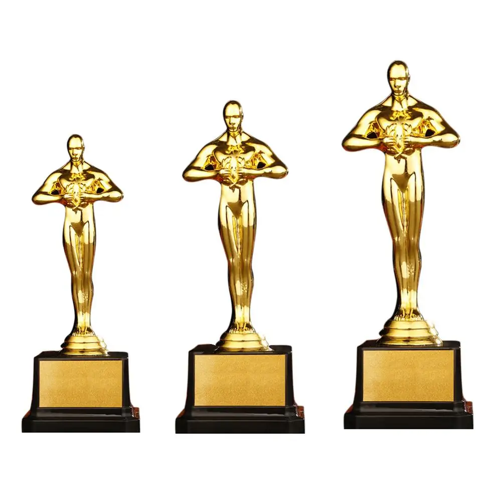 

3Pcs Oscar Trophy Awards Replica Small Gold Pc Man Gold-plated Team Sport Competition Crafts Souvenirs Party Celebrations Gift
