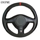 DIY замши кожаный чехол рулевого колеса автомобиля для Volkswagen VW Golf 4 Mk4 1998-2004 Passat B5 1996-2005 поло 1999-2002 Seat Leon