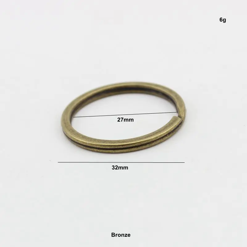 10 шт. 27 мм бронза оптовая продажа Ключи Кольцо фурнитура для чемоданов интимные
