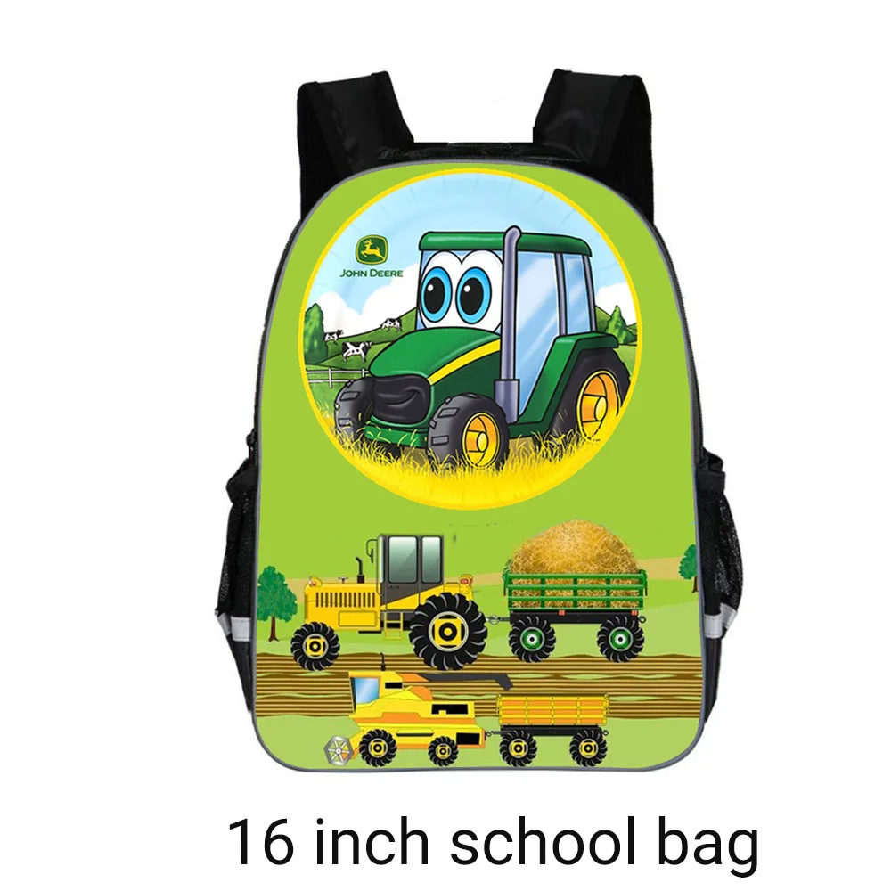 16 inch schoolbag Тракторная школьная сумка для мальчиков, ортопедический Детский рюкзак для малышей, школьный рюкзак с рисунком, лучшие школьные рюкзаки, школьный рюкзак, рюкзак - Цвет: 16 inch schoolbag
