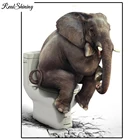 Алмазная живопись, абстрактное искусство, слон, сидящий на туалете, картина с мышлением стразы, вышивка, Алмазная мозаика, домашнее искусство T37