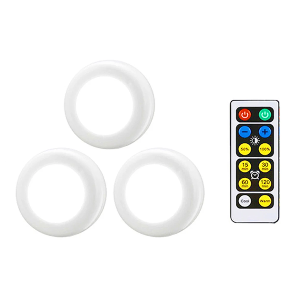 

Adjustable Led Cabinet Light White+Warm Light Color Remote Control Wireless LED Night Lamps Battery Light Closet Kitchen Stair