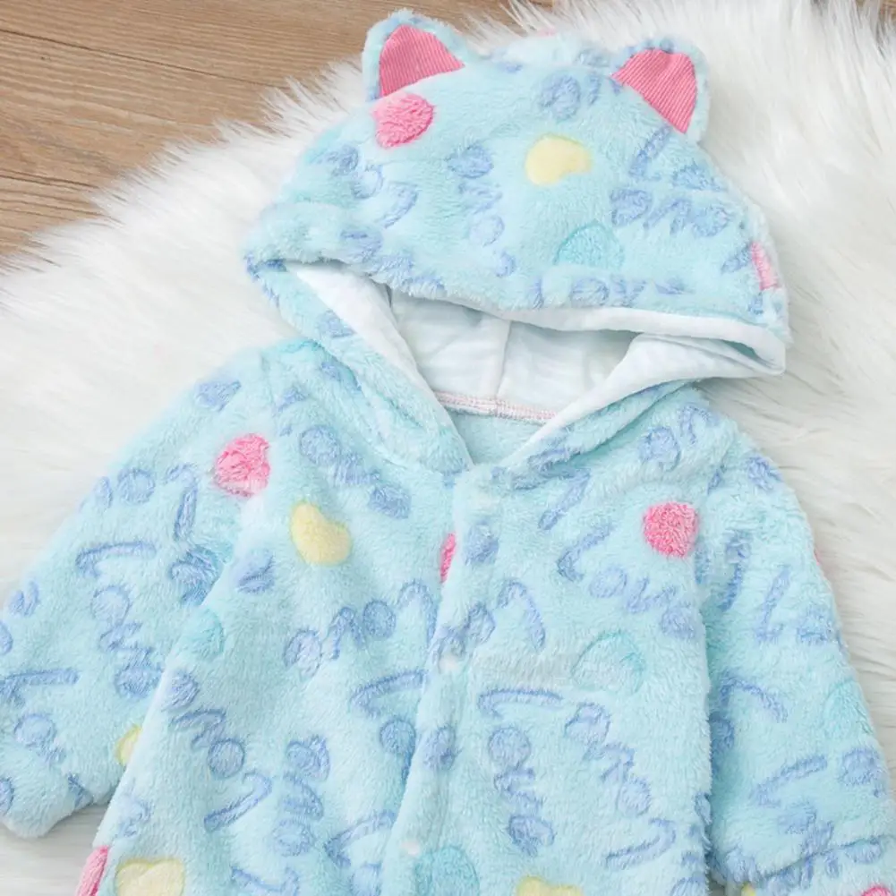 

Windproof Flannel Single-breasted Baby Winter Warm Jumpsuit for Spring