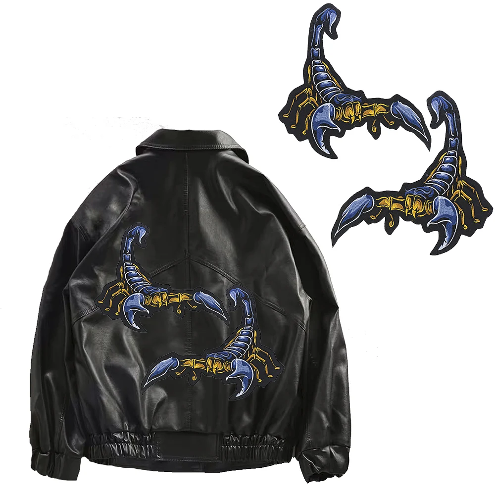 Вышитые нашивки со скорпионами для одежды сумка пальто панк стильный значок