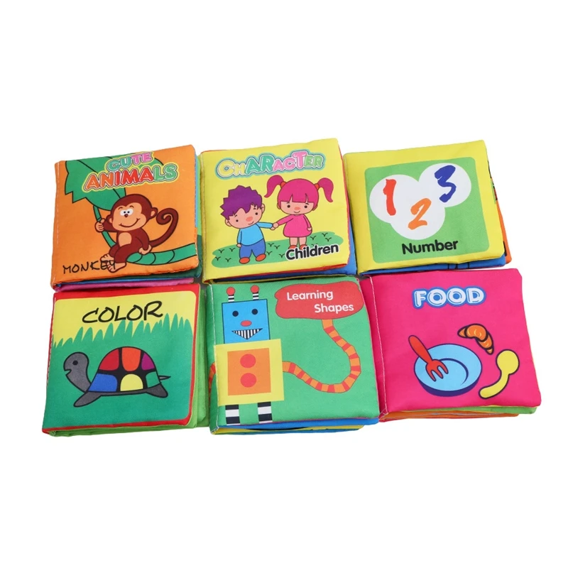 

2021 New Soft Cloth Animal Recognize Baby Intelligence Development Learn Picture Cognize Book For Children Learning Education