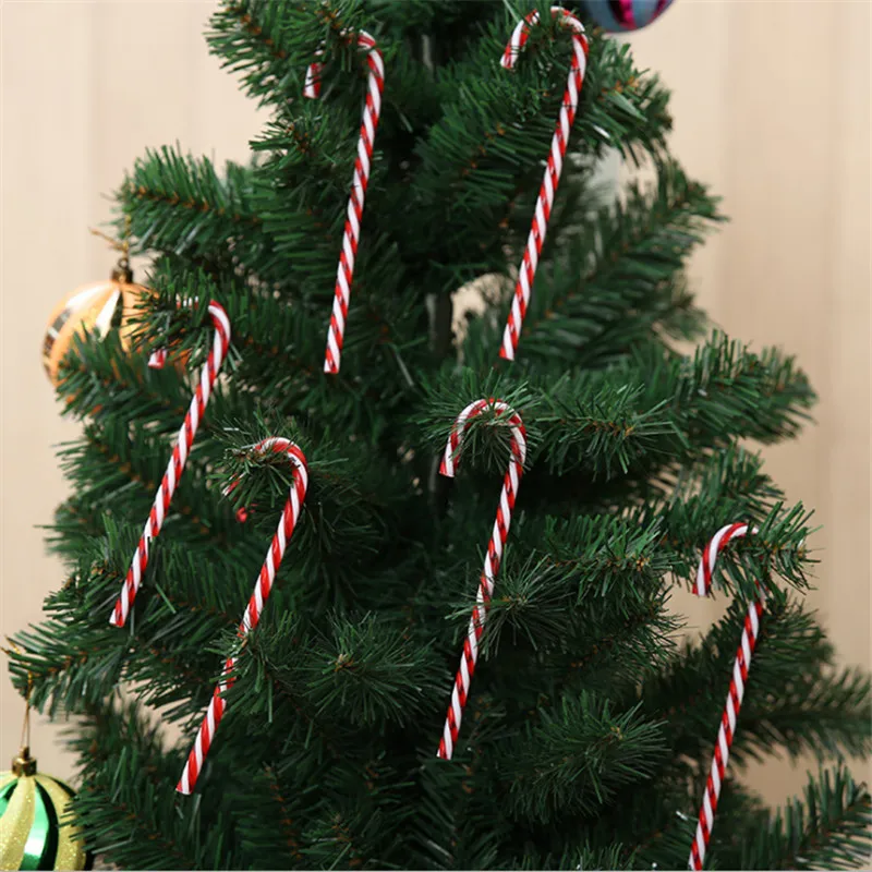 

6/12pcs Christmas Tree Decor 15cm Candy Cane Red Green Crutch Hanging Ornament Xmas New Year 2021 Decoration Xmas Gift Navidad