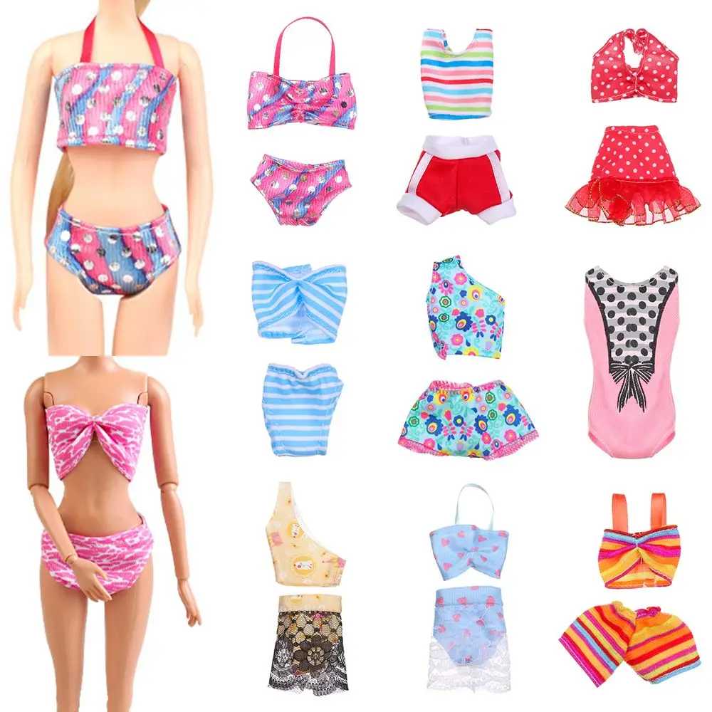 

Fashion Doll Swimsuit Bikini Dress Summer Outfit Tops Pants Swimwear Beach Bathing Accessories Clothes for 11inch Doll Girl Toys