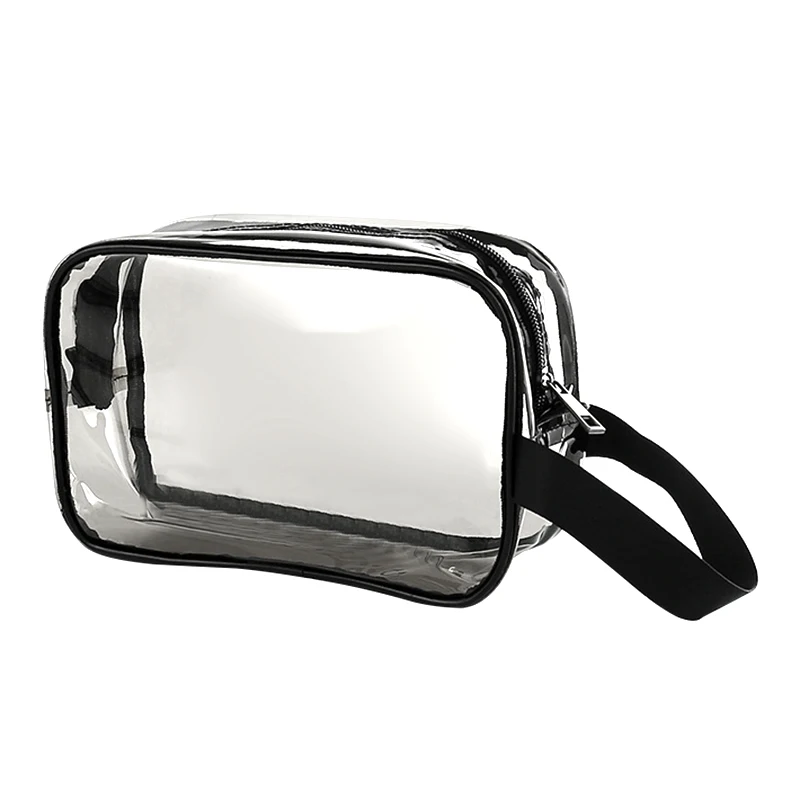 

Portable Clear Makeup Bag Zipper Waterproof Cosmetics Bag Transparent Travel Storage Carry Pouch PVC Zippered Toiletry MH88