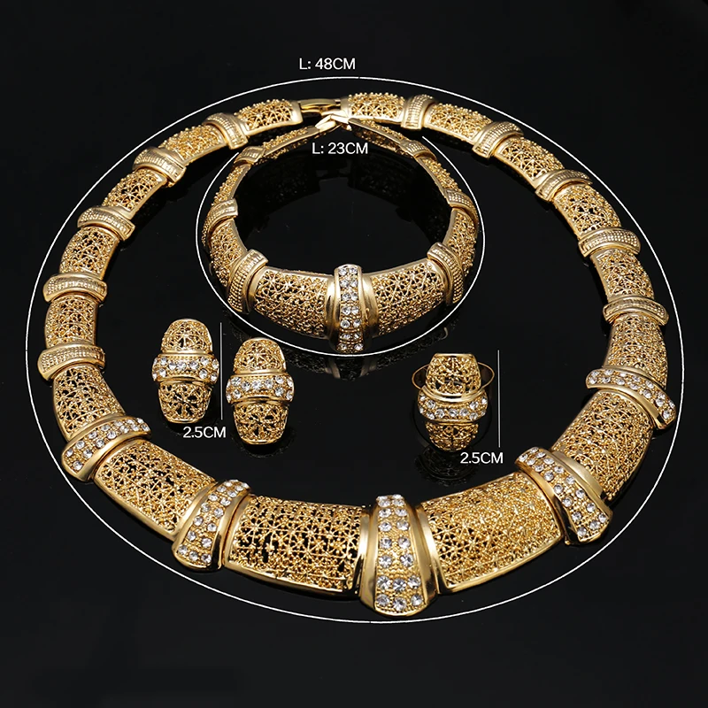 

Fani 2019 Fashion African Beads Jewelry Set Nigerian Woman Wedding jewelry set Brand Dubai Gold Bridal Jewelry Sets Wholesale
