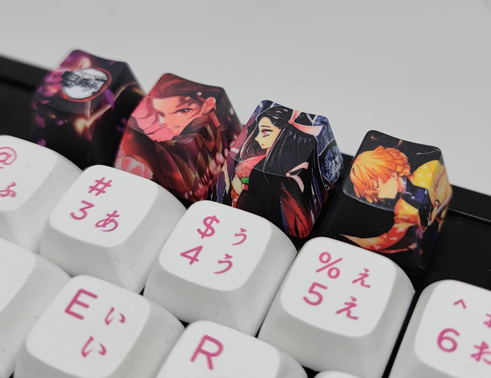 Японское аниме Demon Slayer Tanjirou Nezuko Zenitsu дизайн Keycaps Сублимация PBT для вишневого