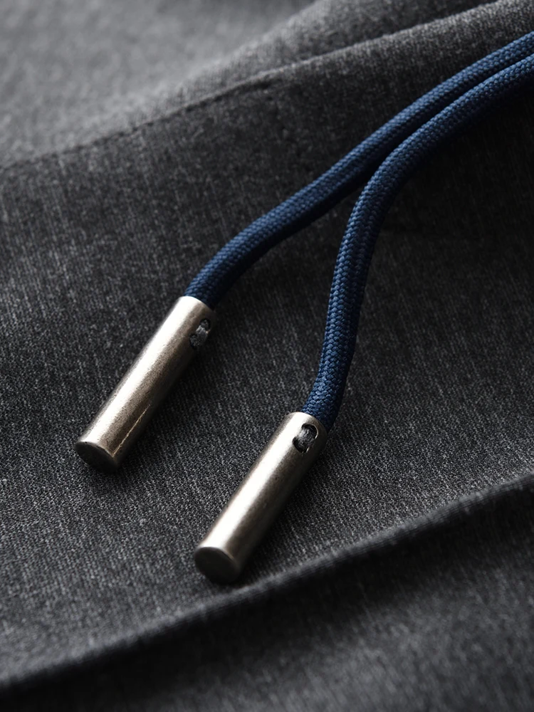 Толстовка Элитный бренд боковые ленты дизайн Double Deck крыглый ворот Мужская Кофты