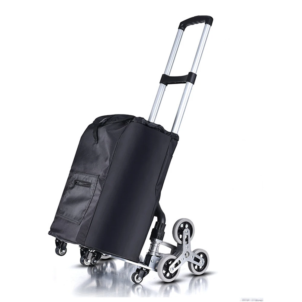 

Stair Climbing Hand Truck Cart All Terrain with Bungee Cord Portable Folding Trolley for Upstairs Cargo Portable Folding Trolley