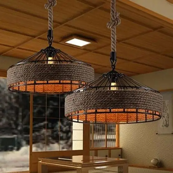 

Ретро Rh промышленные подвесные лампы, светильник, железный канат для склада, винтажный подвесной светильник s E27, лампочки Эдисона, 110 В/220 В п...