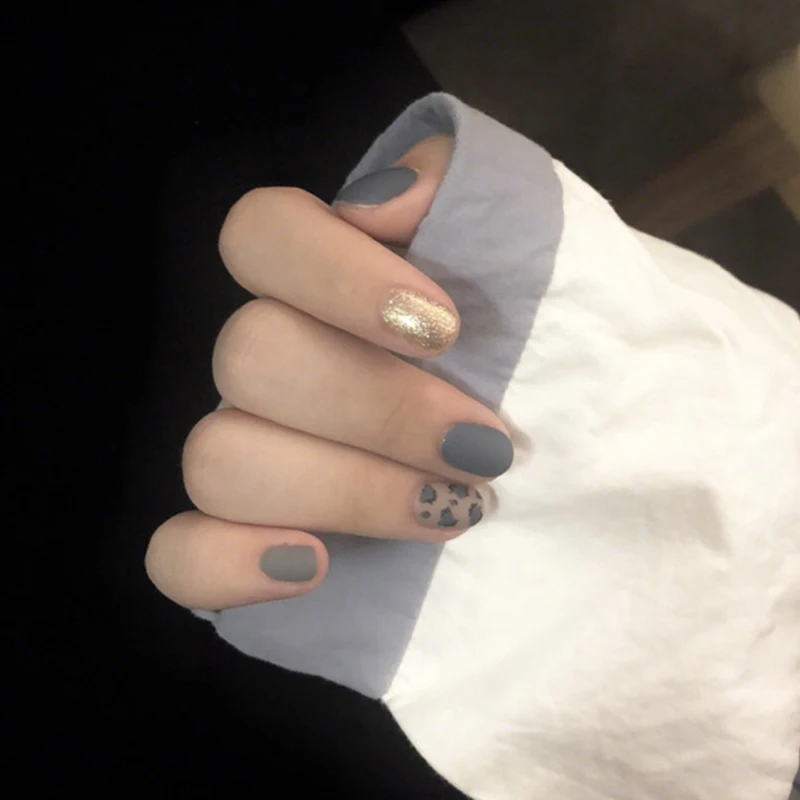 

24 шт., патчи для ногтей с леопардовым принтом