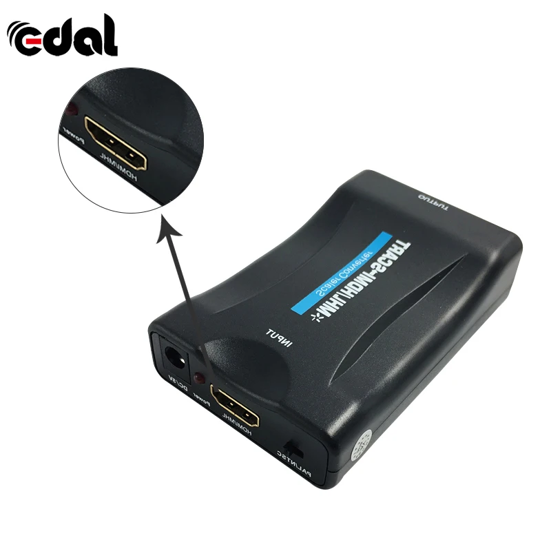 Новый универсальный 1080P Переходник HDMI scart видео стерео аудио конвертер адаптер