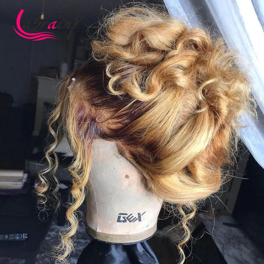 

13x6 хайлайтер медовый светлый цвет тела волна HD кружево Передние человеческие волосы парики Полный Омбре блонд предварительно выщипанные о...