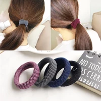 fashion elastic hair band for women solid simple elastic rubber band girls thick hair ring highly stretchable hair accessories