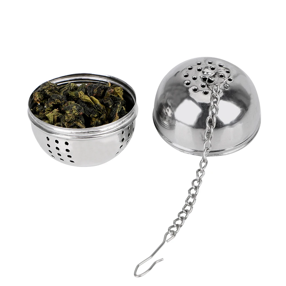 

HOOMIN Home Kitchen Accessories Ball Shape Tea Infuser Mesh Filter Strainer For Loose Tea Leaf Spice Stainless Steel Hangable