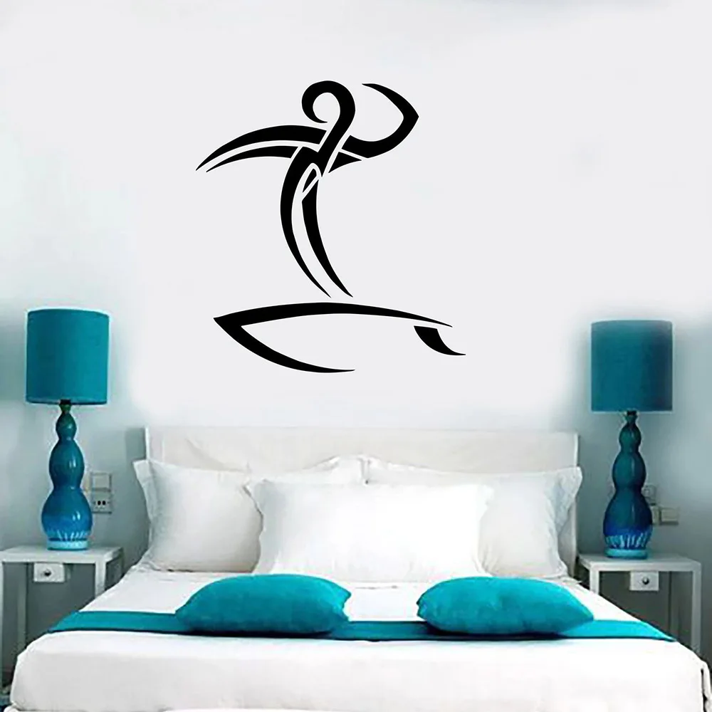 Серфер виниловая наклейка на стену Наклейка для серфинга Водонепроницаемая