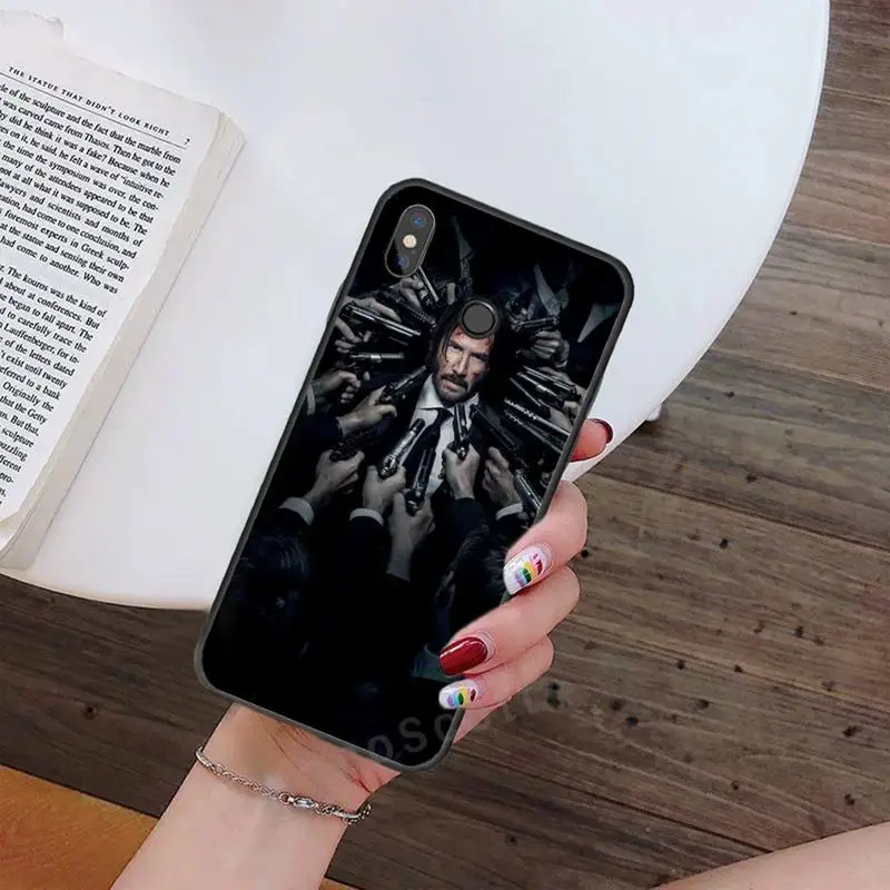 

John Wick tv gun Phone Case For Xiaomi Redmi note 4 4X 8T 9 9s 10 K20 K30 cc9 9t pro lite max