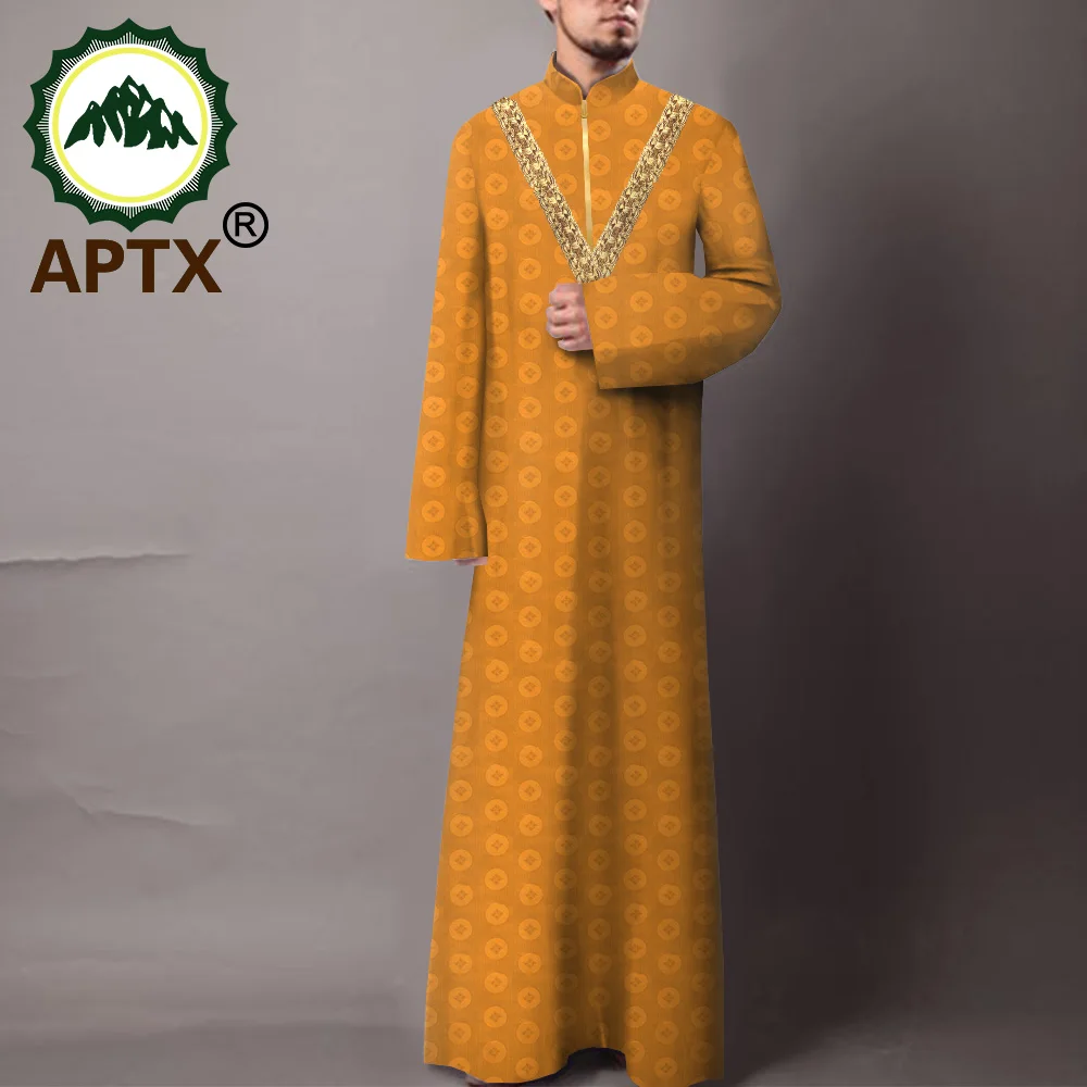 APTX жаккардовый мужской мусульманский халат с длинным рукавом Саудовский