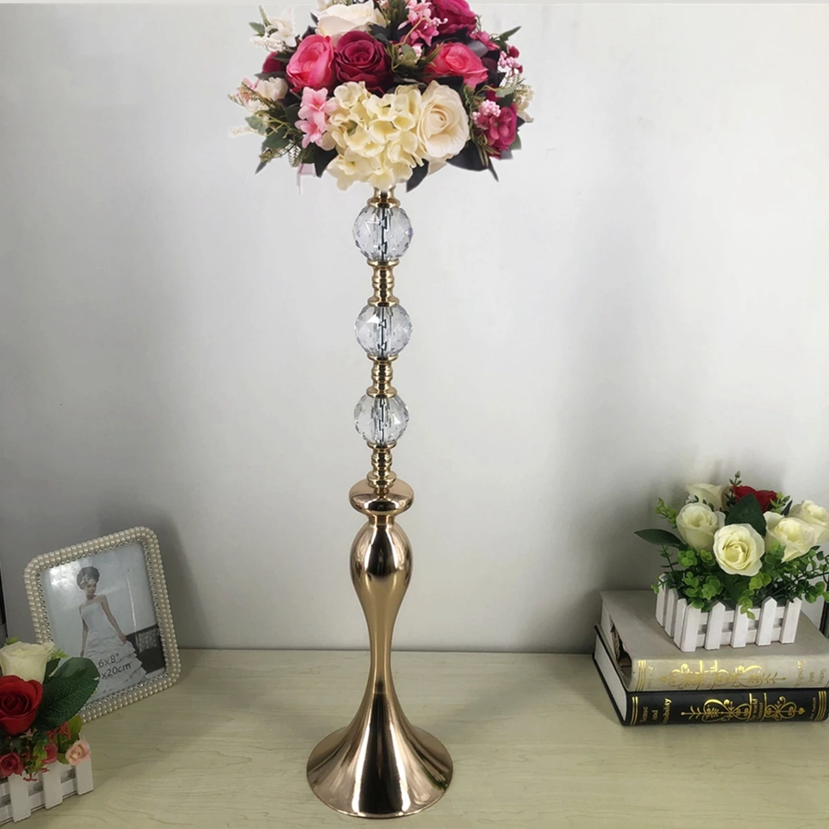 

13 шт.) вазы 60 см высотой, металлическая настольная ваза, центральный элемент свадьбы, дорожный свинцовый цветочный стеллаж для украшения 107