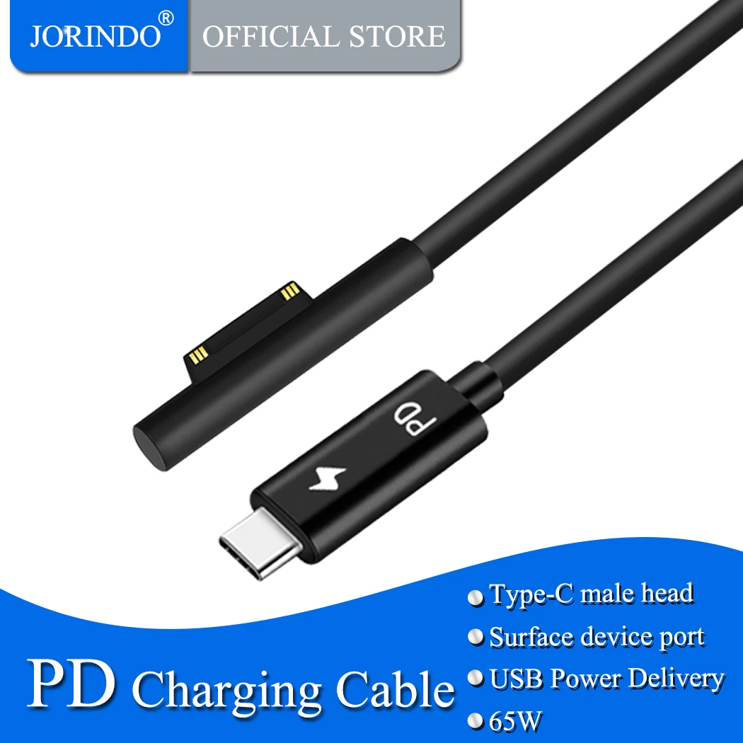 JORINDO 0 3 M 2 5 Тип с разъемами типа C и surface pro PD эмулятор линия зарядки USB мужской