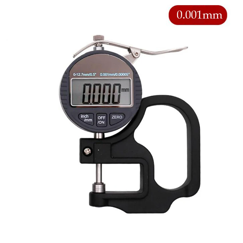 

0.001mm/ 0.01mm Digital Display Thickness Gauge Meter 12.7mm Portable LCD Electronic Thickness Tester With RS232 Data Output