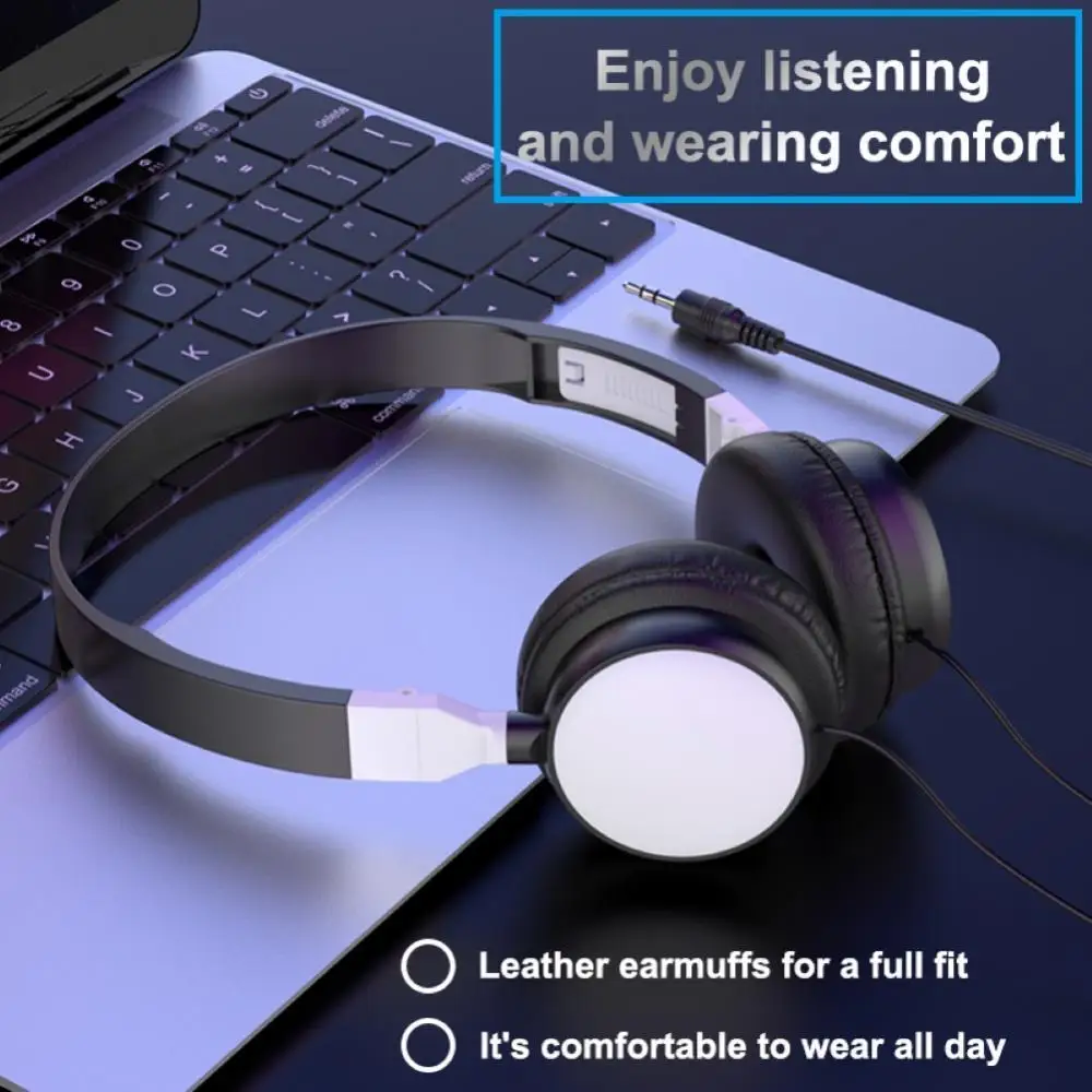 

Wired Foldable 3.5mm HiFi Audio Bass Headset Gaming Headphone for Phone/Tablet