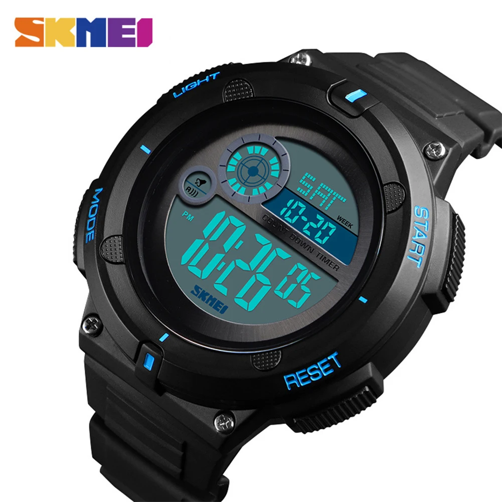 

SKMEI Outdoor Sport Watch Men Digital Wristwatch Waterproof Week Display 2 Time Alarm Clock Mens Watches relogio masculino 1481