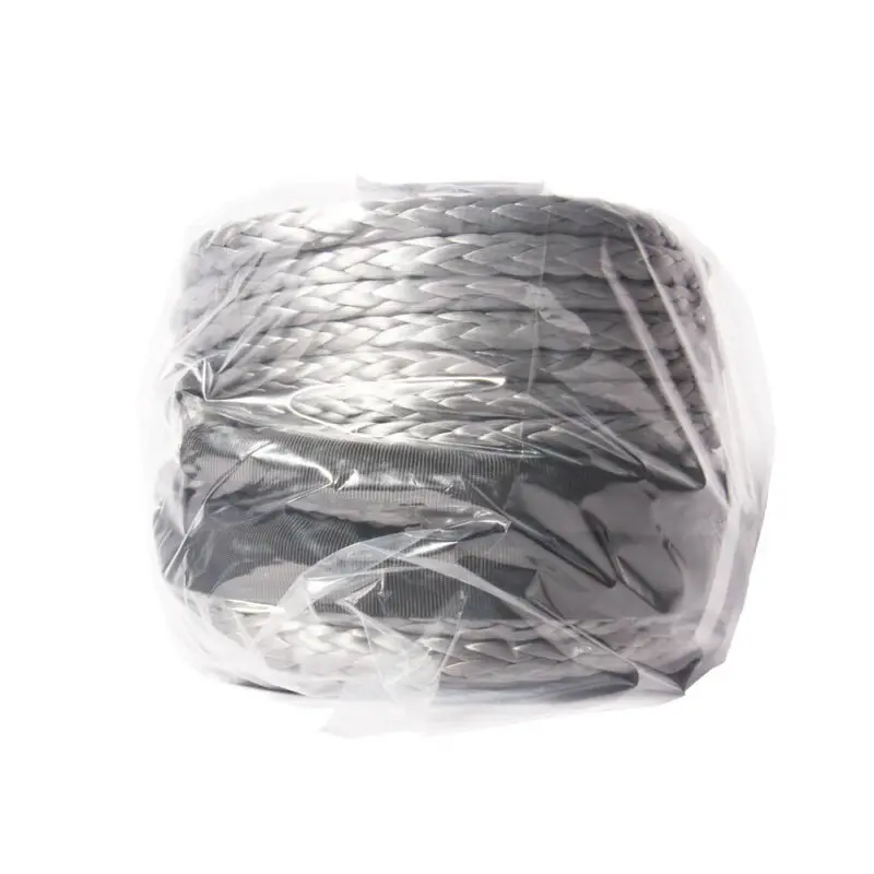 

3/8" X 95' Winch Synthetic Line Cable Rope 20500 LBs For Recovery W/ Thimble Sleeve