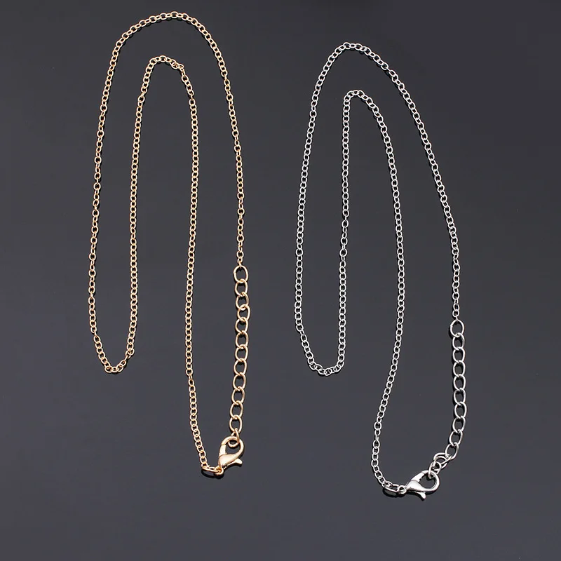 10 шт./лот KC Золотая родиевая медь 2 мм круглая цепочка с круглым звеном ожерелье 51