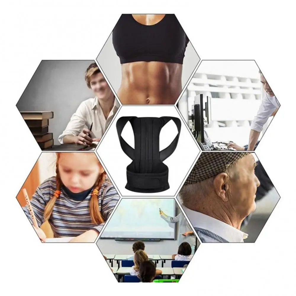 

Men Women Posture Corrector Back Shoulder Brace Clavicle Support Adjustable Belt corrector de postura