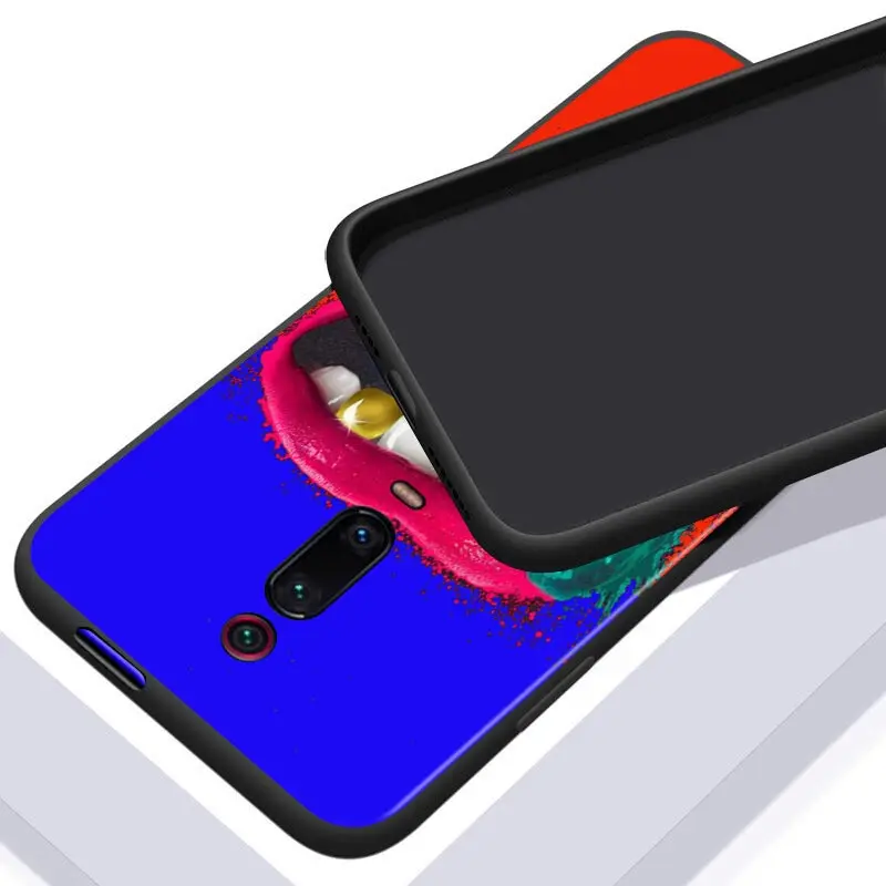 

Artistic Sexy Lips For Xiaomi Redmi S2 Y2 9 9 Prime 9C 9A 9T 9AT K30 K30S K30i K40 Note 9 Pro (5G) Black TPU Phone Case