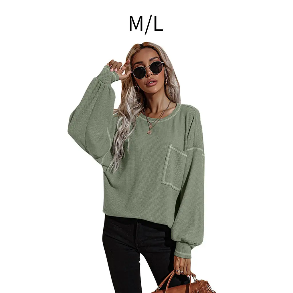 

Women Sweater Knitted Teens Streetwear Girls Preppy Style Round neck Top Sweater